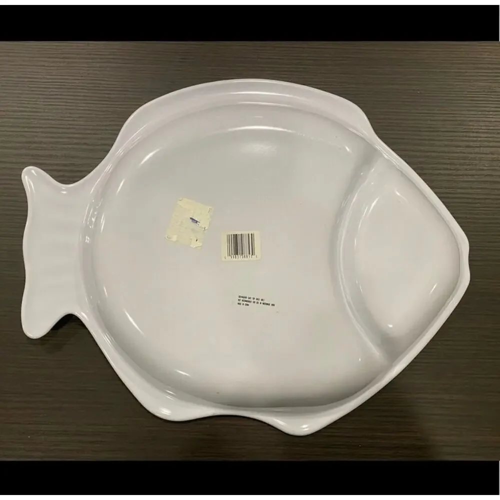 Bright Colorful Tropical Fish Plastic Chip &‎ Dip Platter Server